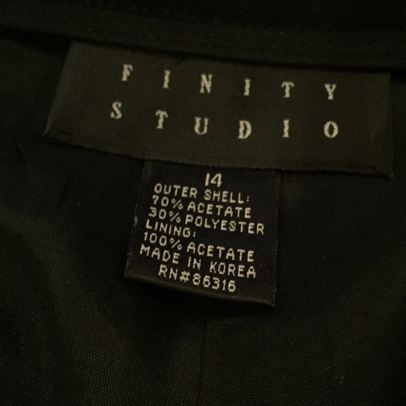 Finity Studio Dress Slacks. Black. 14 - Picture 3 of 4